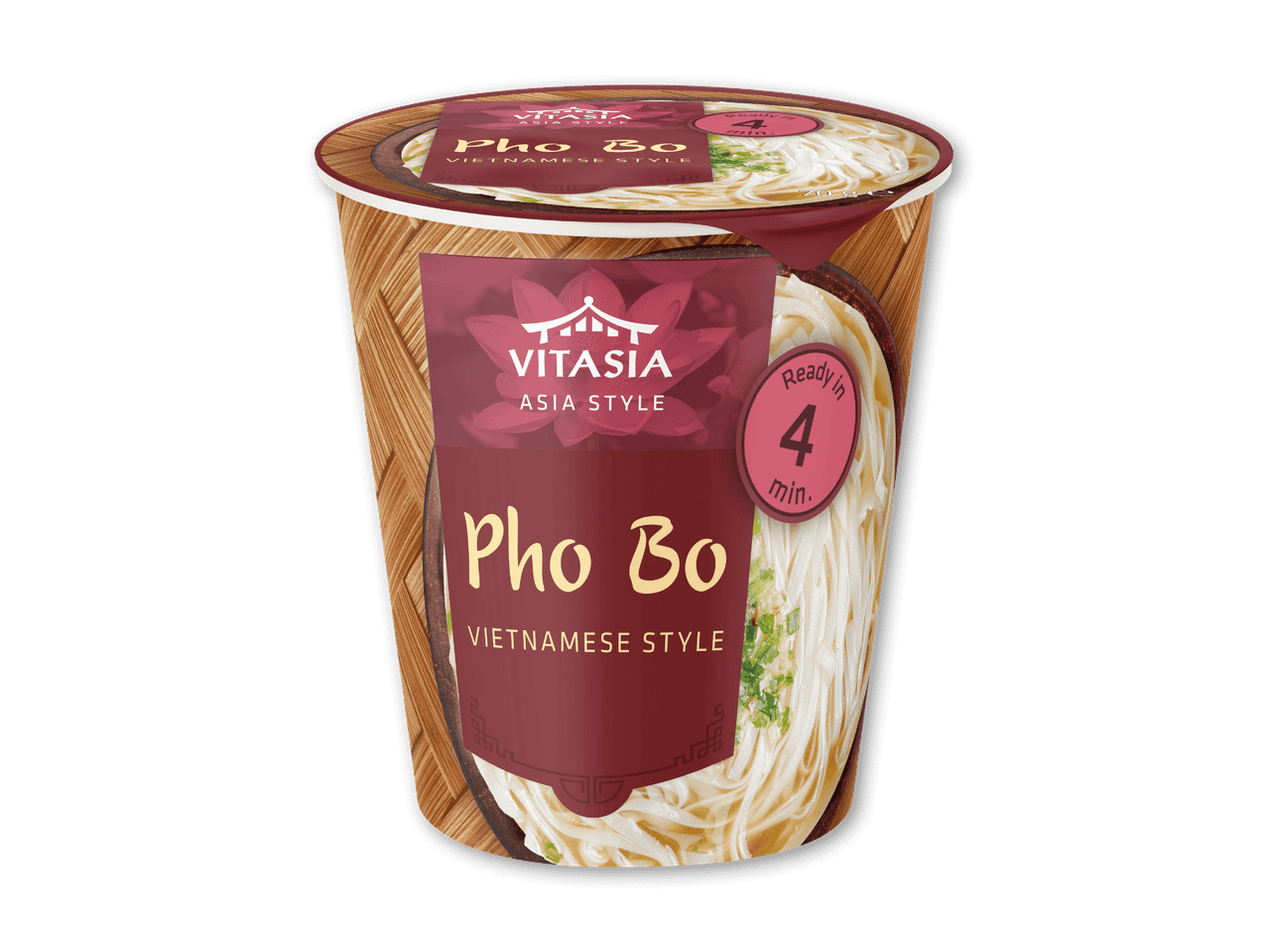 Kopnudler med vietnamesisk Pho Bo-smag, klar på 4 minutter.