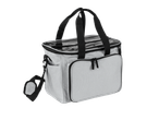 Sac Topmove® pour machine à coudre/tricoter gris clair avec accents noirs et dessus transparent