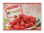 Freshona økologiske jordbær i en 300g pakke med Nutri-Score A.