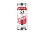 Hvid og rød dåse med vodka-blandet drik med citronsmag, 250 ml.