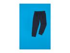 Dark blue children's sweatpants with a drawstring waist on a blue background.