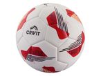 Crivit márkájú, fehér-piros futballlabda.