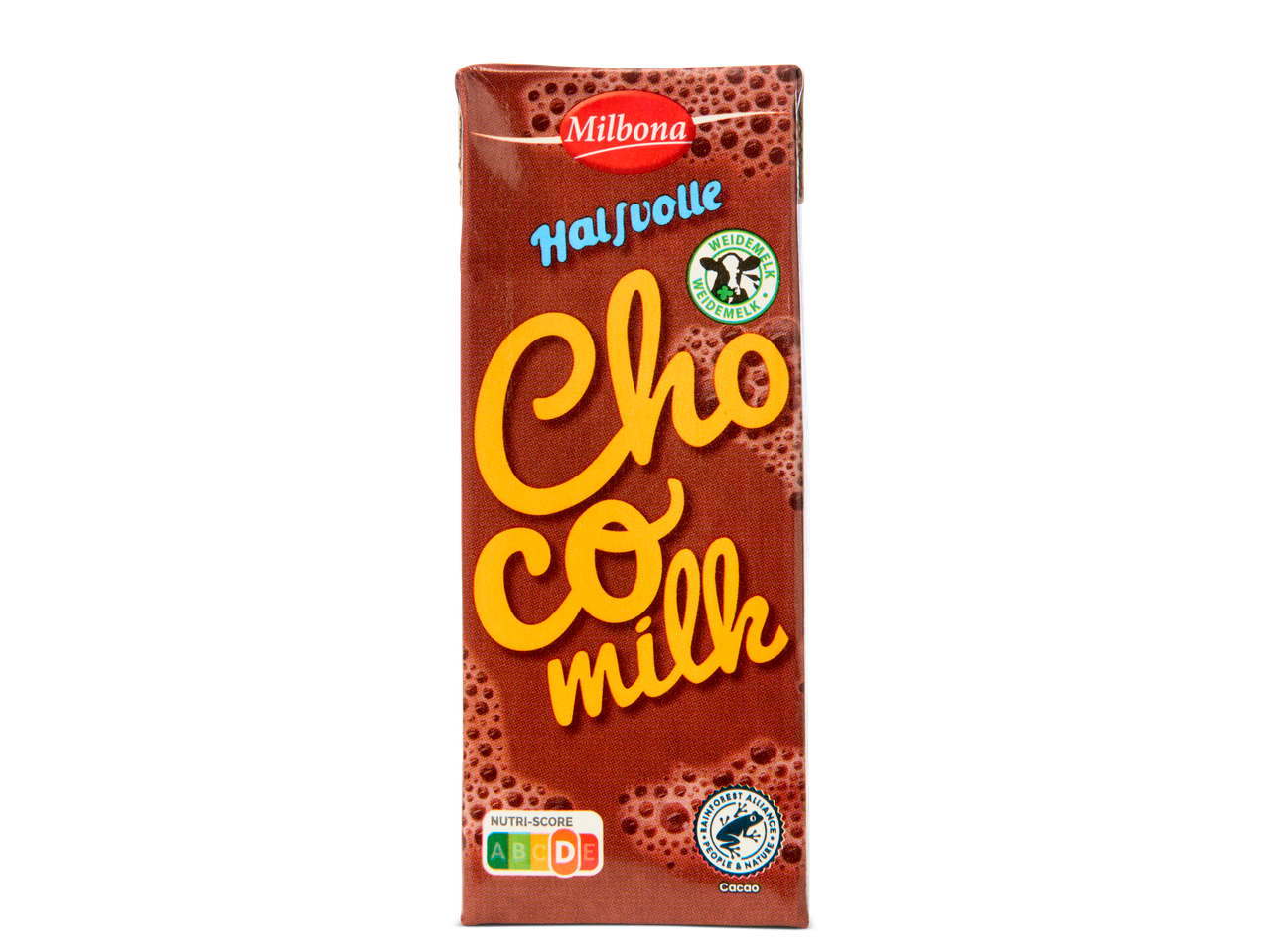 Milbona chocolademelk pak: chocolade, melk.
