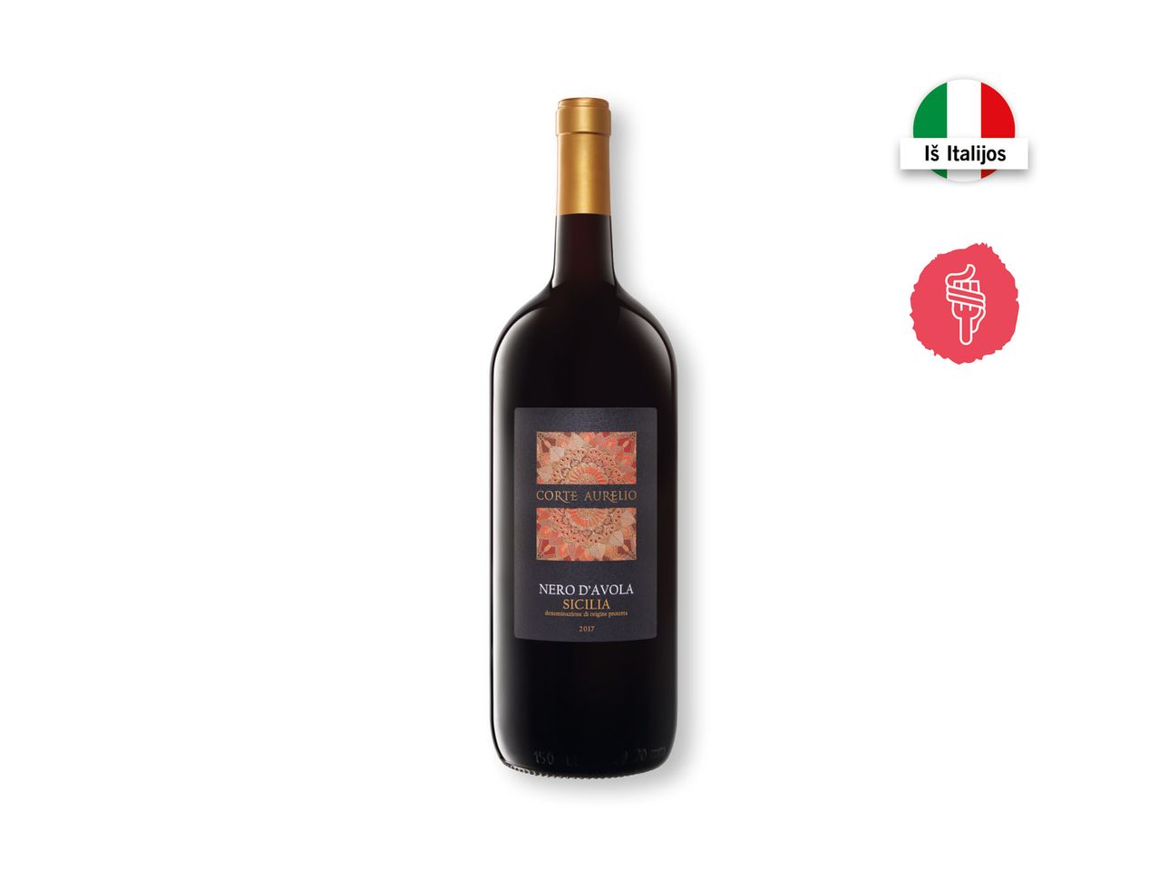 Įjungti viso ekrano vaizdą: Raudonasis sausas vynas „Corte Aurelio Nero d'Avola IGT“ – vaizdas 1