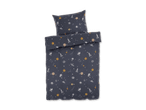 Bettwäsche-Set mit Weltraum-Motiv, bestehend aus Kissenbezug und Bettbezug.