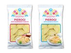 To poser med Kluska pierogi, en med kartofler og ost, en med kål og svampe.