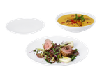 Prato de carne com sopa