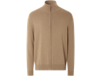 Beige herrtröja med dragkedja.