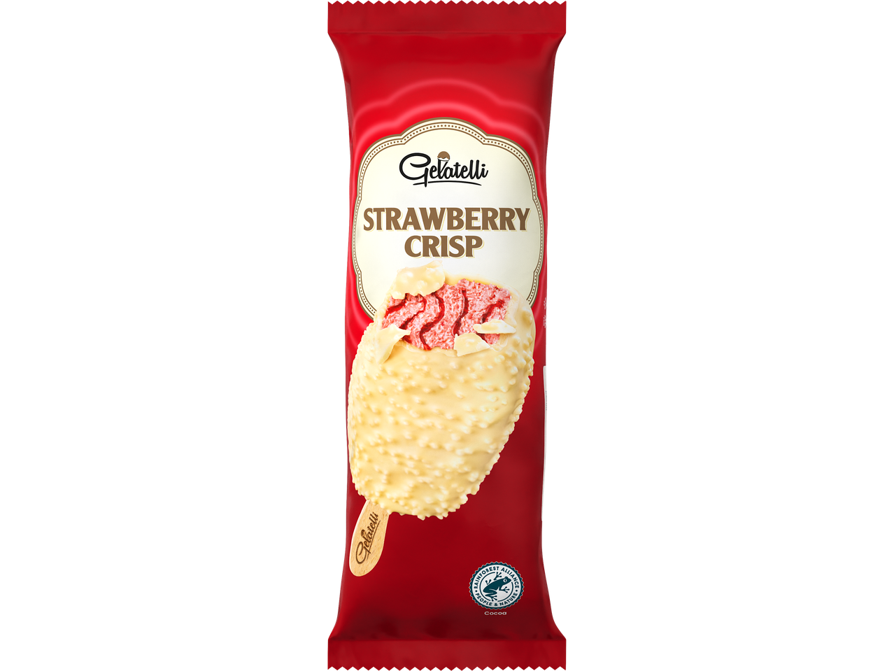 Jahodová zmrzlina s bílou čokoládou