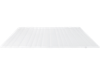 White mattress with vertical seams.