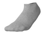 Single grey ankle sock with ribbed texture