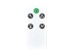 Controlo remoto da ventoinha de pedestal Tronic 50W com botões de ligar, velocidade, oscilação, temporizador e modo.