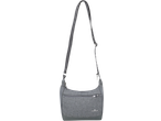 Siva Esmara torba preko ramena sa rajsferšlusima i podesivim kaišem.