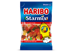Haribo Starmix snoepzak met een afbeelding van een raket.