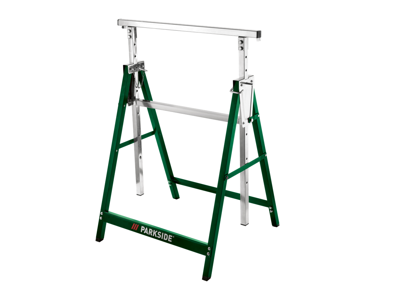 Parkside Stahlbock in Grün und Silber, Vorderansicht