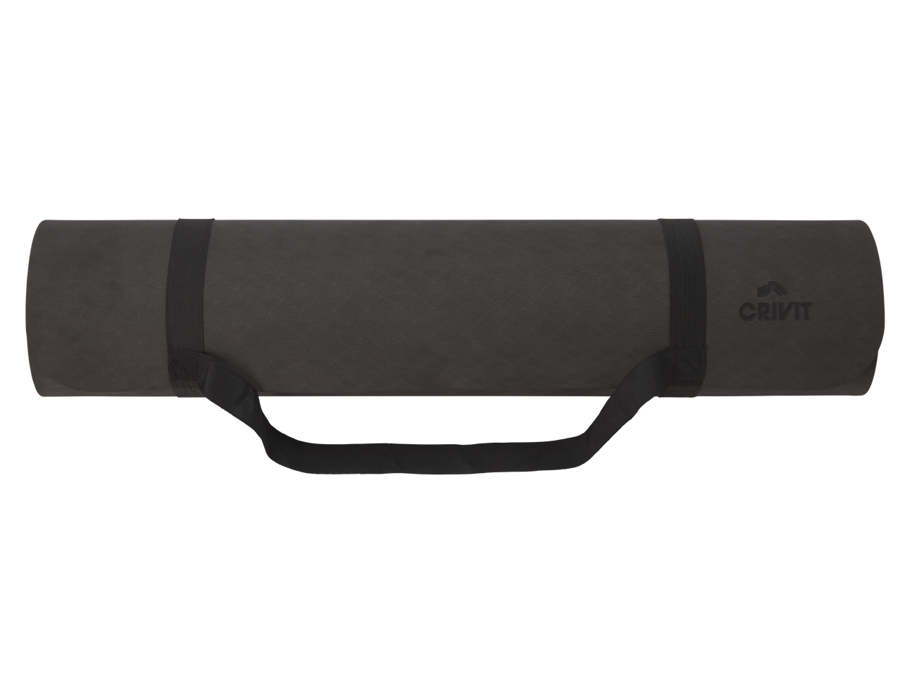 Rolana podloga za jogu Crivit s remenom.