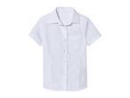White short-sleeved school shirt.