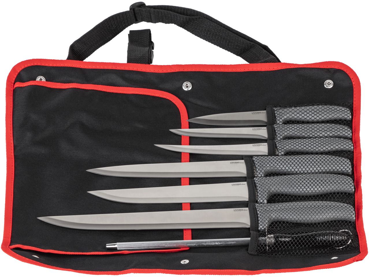 Borsa con set coltelli da carne.