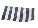 Serviette de plage rayée noire et blanche