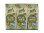 Three cartons of 100% pure apple juice from concentrate, each 200ml, produced in Ireland.