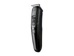 A black Panasonic cordless beard trimmer.