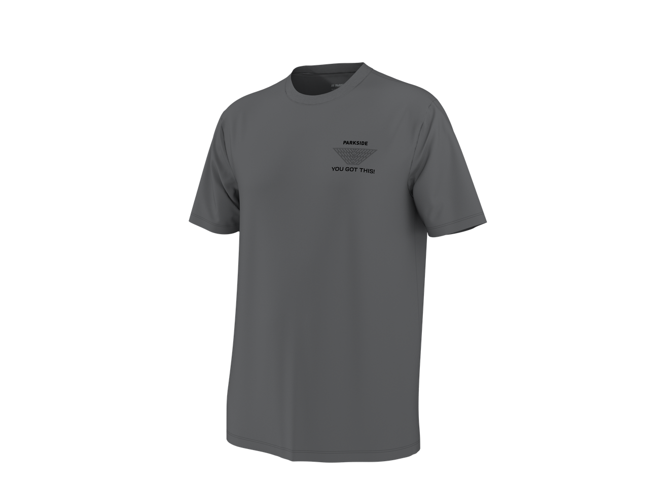 Tricou bărbătesc PARKSIDE gri închis cu imprimeu „YOU GOT THIS!”.