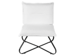 LIVARNO home white sherpa chair with black metal legs