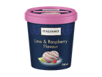 Gelado Italiano sabor lima e framboesa (750 ml).