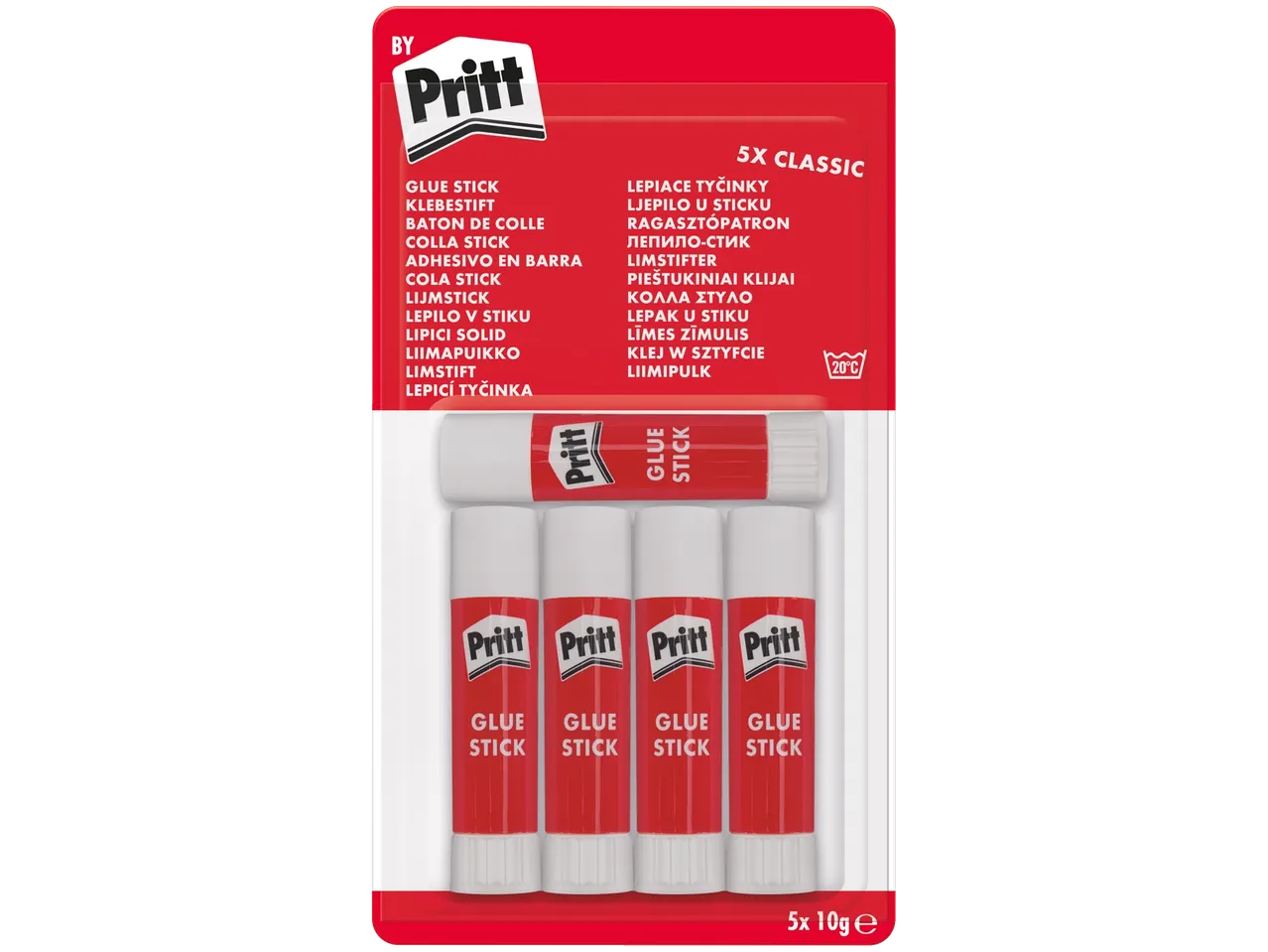 Paket 5 klasičnih lepilnih palic Pritt.