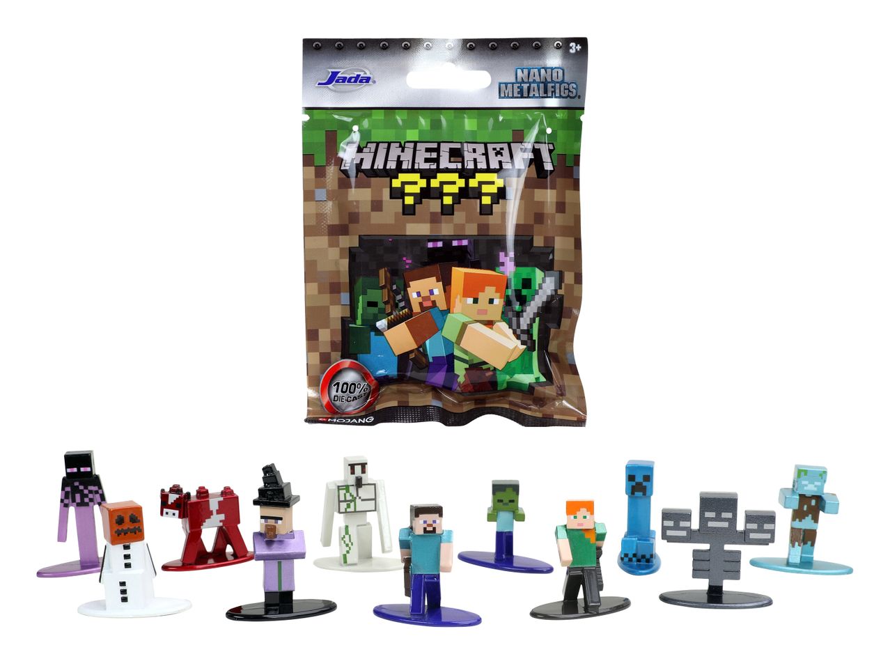 Minecraft Figuren-Blindbeutel mit verschiedenen Charakteren.