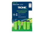 TRONIC AA 2500 mAh újratölthető elemek, 4 darabos csomagban.