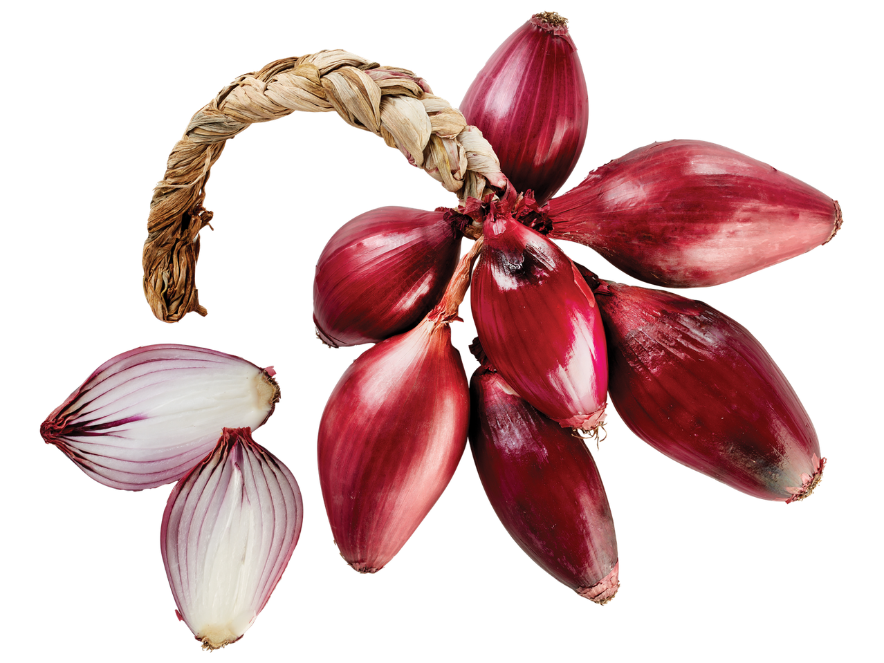 Cipolla rossa in treccia