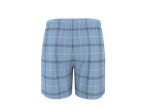 Pantaloni scurți de pijama bărbătești, albaștri, cu carouri