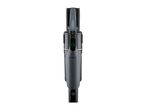 Handheld cordless vacuum cleaner with digital display showing battery life