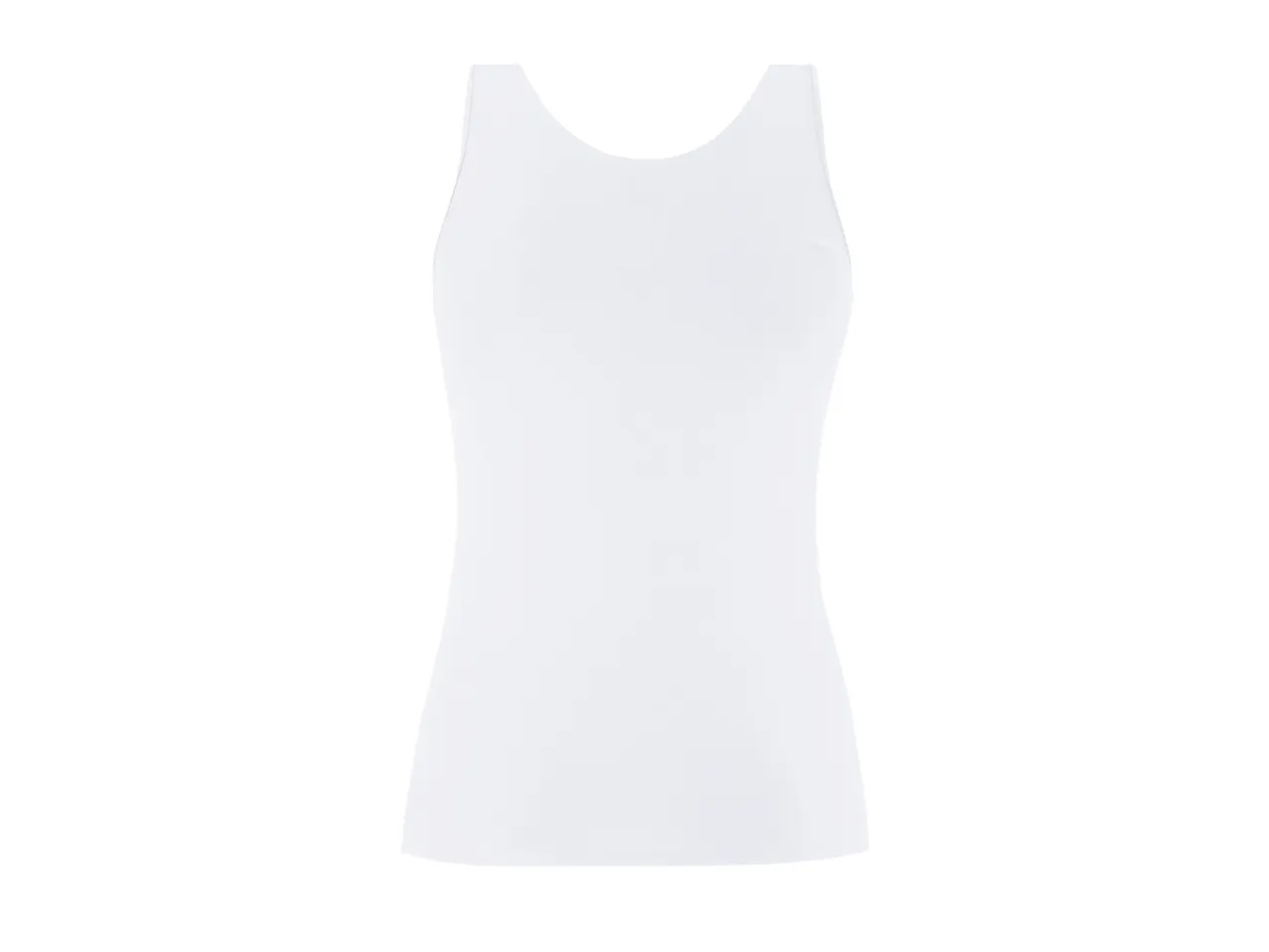 White sleeveless tank top on a white background