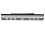 Silver LED-lampa med rörelsesensor och sex lampor.