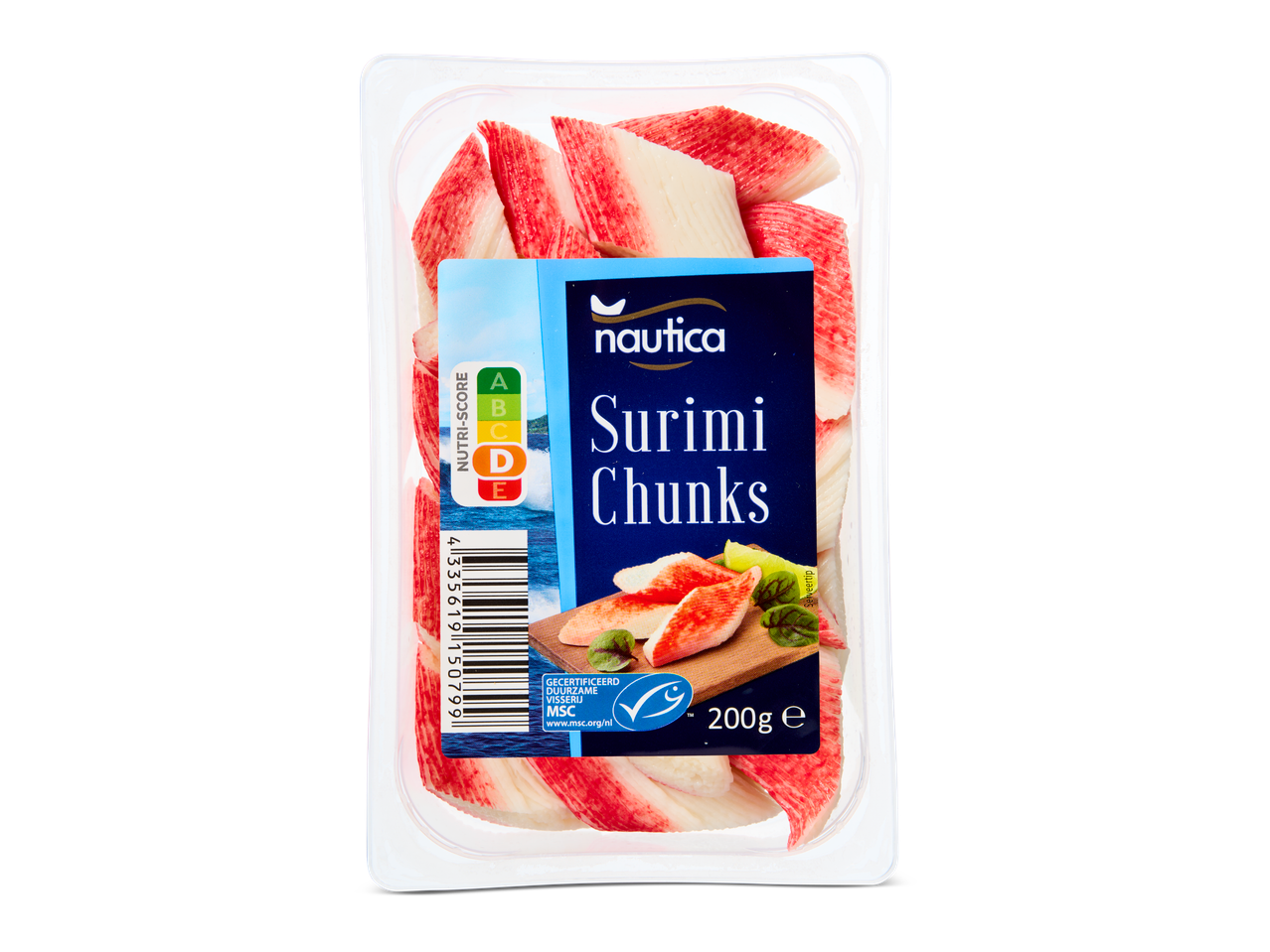 Nautica Surimi Chunks: 200g diepvries surimi stukjes.