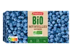 Paquet de myrtilles sauvages bio surgelées avec Nutri-Score A.