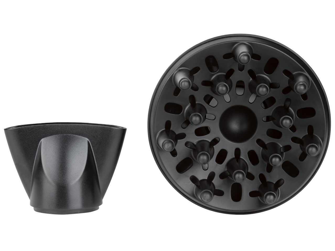 Дифузер и концентратор за сешоар в черен цвят