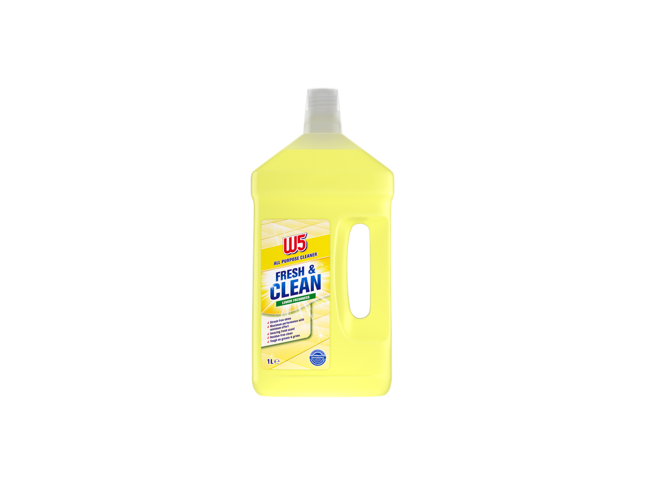 W5 Fresh & Clean univerzalno čistilo, rumena tekočina, 1l.