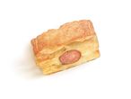 Puff pastry with sausage.