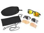 Crivit Sport Sonnenbrille mit wechselbaren Gläsern, Hartschalenetui und Softcase.