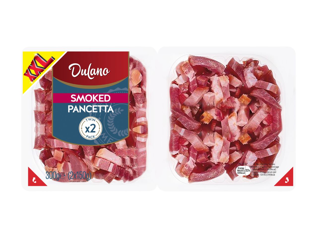 Delissio Smoked Pancetta, 120g package.