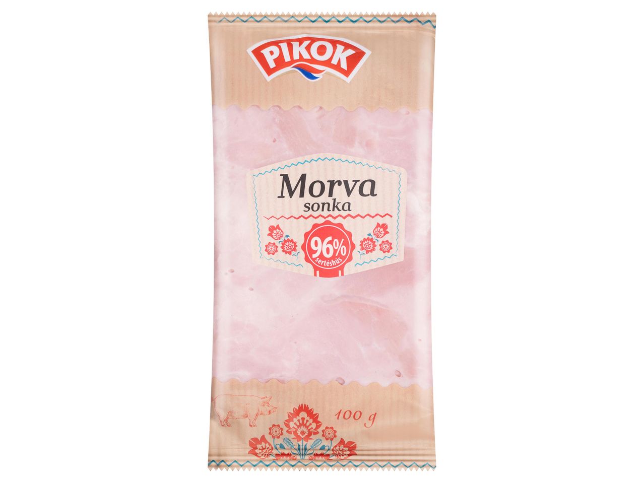 Pikok Morva sonka, 100g, 96% sertéshús.