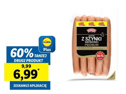 PIKOK PREMIUM Parówki z szynki, XXL - Lidl Polska