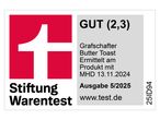 Stiftung Warentest Bewertung von Grafschafter Butter Toast Brot.