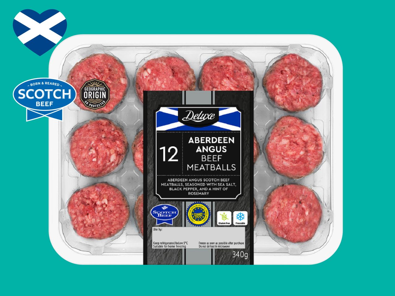 Go to full screen view: Deluxe 12 Ultimate British Beef Meatballs - Image 2