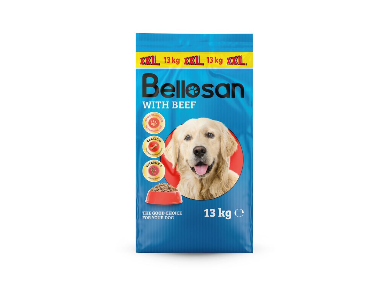 Pakiranje hrane za pse Bellosan s govedinom, 13 kg.