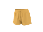 Pantaloni scurți de trening galbeni cu șnur în talie.