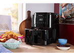 SilverCrest air fryer, french fries, and chicken wings.